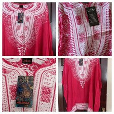 Vestido Para Mujer Mellishaa Talla Libre Cerise Rosa Floral 100% Rayón Estilo Kimono