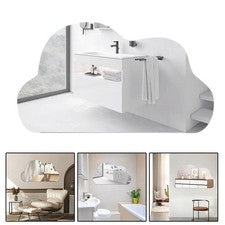 Pegatina de pared PET Silver Cloud Mirror para transformaciones expresivas de habitaciones