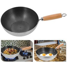 Utensilios de cocina de acero inoxidable utensilios de cocina panal sartén wok
