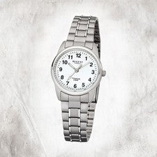 Regent Titan Dama Reloj F-1085 Cuarzo Pulsera Plata Gris URF1085