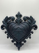 Placa de pared corazón gótico barroco - Galaxia ornamentada vintage colgante decoración del hogar regalo