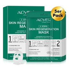 Gesichtsmaske Tuchmaske 2-Step-System Anti-Aging Pflege mit Kollagen Coenzym Q10