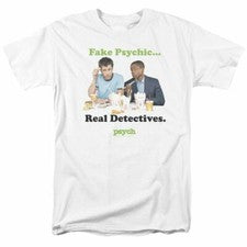 Camiseta Psych Take Out Para Hombres Licencia Clásica Programa de TV Camiseta Gus Shawn Blanca