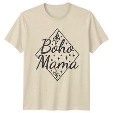 Camiseta Boho Mama Mujer Estilo Bohemio Maternidad Día de la Madre Regalo Para Ella