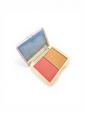 Bronceador iluminador medio apelmazado doble cazo gira niñas bronce rosa polvo