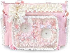 Bolso Ita con Kit de Accesorios Hágalo Usted Mismo - Ventana Transparente Y2K Kawaii Encaje Bandolera con...