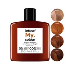 Infuse My. Champú color cobre 250 ml para mantener el brillo del cabello teñido