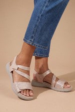 Sandalias Good For The Sole de oro rosa para mujer
