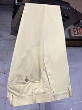 NUEVO Pantalón de vestir amarillo teniente talla 37 para hombre 100 % lana Sup. 150 Made In Italy R/$275