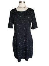 Vestido Olsenboye Mujer XL Negro Espalda Abierta Diseño Sutil Blanco Cruz Chic Boho