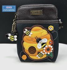 BOLSO BANDOLERA BOLSO CHALA AZUL MARINO PARA TELÉFONO CELULAR BEEHIVE BEE HONEY
