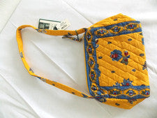 Bolso de Hombro Cartera Vintage Vera Bradley Amarillo Francés Patrón Retirado
