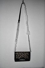 Bandolera Michael Kors Heather Leopardo Pelo Cuero de becerro Cadena Pequeña #32F2S7HC1H NUEVA