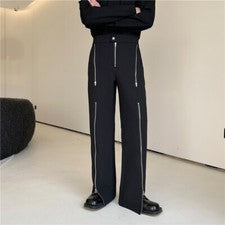 Lo último Para hombres Moda Juvenil Punk Gótico Metal Cadena Suelto Traje Pantalones Fiesta Pantalones
