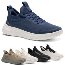 Zapatos para caminar sin cordones ligeros transpirables de punto para hombre cómodos todo el día