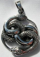 Colgante serpiente Ouroboros de plata de ley 925 - ¡Nuevo!! ¡8 gramos!!
