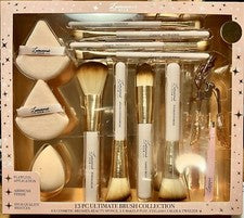 Luminous Silk 13 piezas: cepillos cosméticos, pinza, esponja, rizador de pestañas, ¡2 inhalaciones!