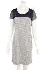 PIANURASTUDIO dress Geometric Pattern I 46 = D 40 black-white NEW