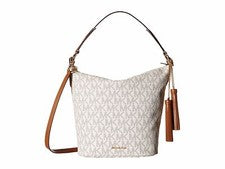 Nuevo Bolso de Hombro Michael Kors Para Mujer Elana MK Signature MD Convertible Vainilla
