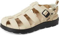 Sandalias Merrell de cuero crema álamo con correa trasera para mujer j008200