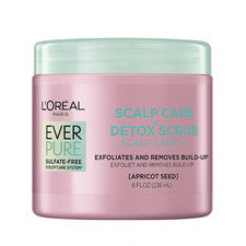 Exfoliante desintoxicante L'Oréal EverPure cuero cabelludo 8 oz paquete de semillas de albaricoque nuevo