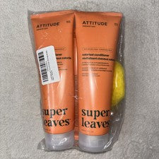 Lote de 3 tubos y esponja acondicionador ATTITUDE Natural Hair Care Colorlast
