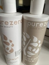 Champú y acondicionador hidratante Purezero Clean Beauty leche de coco 12 oz - paquete de 2