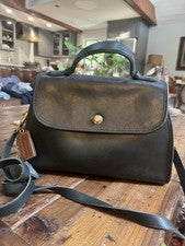 Bolso de Mano Coach Verde Bosque Raro De Colección Viene Con Correa Y Etiqueta Colgante 