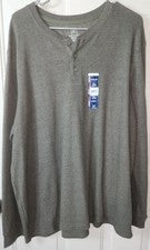 Camisa Top George Henley Verde Estilo Térmico Tejida Talla 2XL NUEVA CON ETIQUETAS