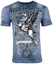 Camiseta de motociclista Archaic by Affliction para hombre base MMA Y2K