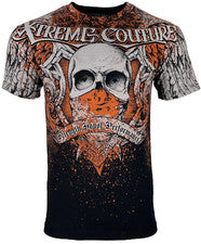 Camiseta para hombre Xtreme Couture by Affliction ortodoxa calavera motociclista