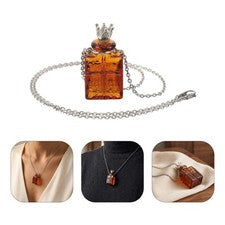 5pcs Glass Perfume Bottle Necklace | 3ml Essential Oil Diffuser Bottle with