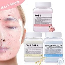 Mascarilla de gelatina exfoliante de rosas y colágeno - Cuidado facial suave y suave