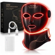Mascarilla facial LED 7 colores terapia de luz roja antienvejecimiento cuidado facial de la piel