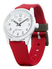 Q&Q SmileSolar RP26J018 Reloj Rojo Eco-Friendly Solar Powered Analógico Imper...
