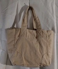 Bolso de Mano J Crew Tostado Algodón Lona Estilo G6012 Nuevo con Etiquetas Preppy