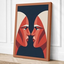 Impresión en lienzo moderna dualidad espejada arte de pared decoración del hogar listo para colgar