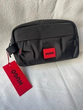 Hugo Boss HUGO Red Ethon 3.0 Silicona Logo Lavado Bolso Negro £75 PVP NUEVO CON ETIQUETAS