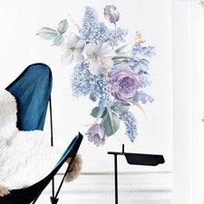 Pegatina de pared calcomanía flor vid autoadhesiva decoración del hogar mural dormitorio