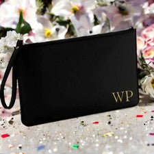 Bolso clutch personalizado inicial personalizado regalo para su dama de honor monograma