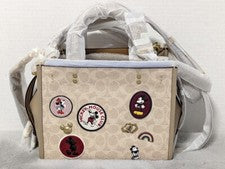 Bolso COACH X Disney Mickey Minnie Rogue 25 lona exclusiva con parches ¡NUEVO CON ETIQUETAS!