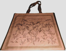 Bolso de Mano Reutilizable ~ 19" X 18" X 8" ~ CABALLOS SALVAJES ~ Por Homegoods