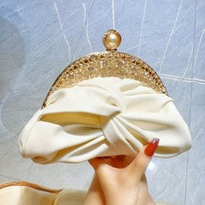 Nuevo Mini Bolso Mensajero de Hombro Bolso sin asas de Diamante de Moda para Mujer Cena Fiesta