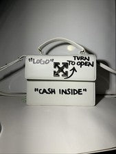 Bolso de mano bandolera de graffiti blanco roto para mujer