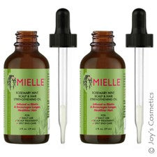 2 MIELLE ORGANICS Romero Menta Cuero Cabelludo y Aceite Fortalecedor del Cabello - "Juego de 2 Piezas"