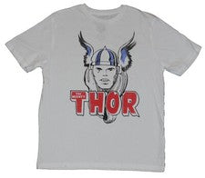 Nueva Camiseta Thor Marvel Adulto - Estilo Kirby Cabeza Dibujo Sobre Logo