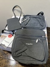 Bolso Bandolera Baggillini Para Mujer con RFID NUEVO CON ETIQUETAS Gris X2 Muñequera