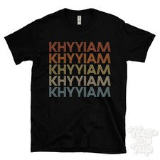 CAMISETA KHYYIAM ESTILO RETRO REPETIDO Hombre y Mujer Novedad Genial Nombre Regalo