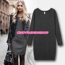 Para mujeres Invierno Espesante Manga Larga Ajustado Bodycon Vestido Tejido Prendas de Punto Suéter