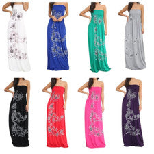 Maxi Vestido Para Mujer Grueso Estampado de Flores Transparente Damas Vestido de Fiesta Sin Mangas
